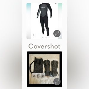 MULTI SPORT WETSUIT: Wetsuit designed for all water sports. Also has swim fins